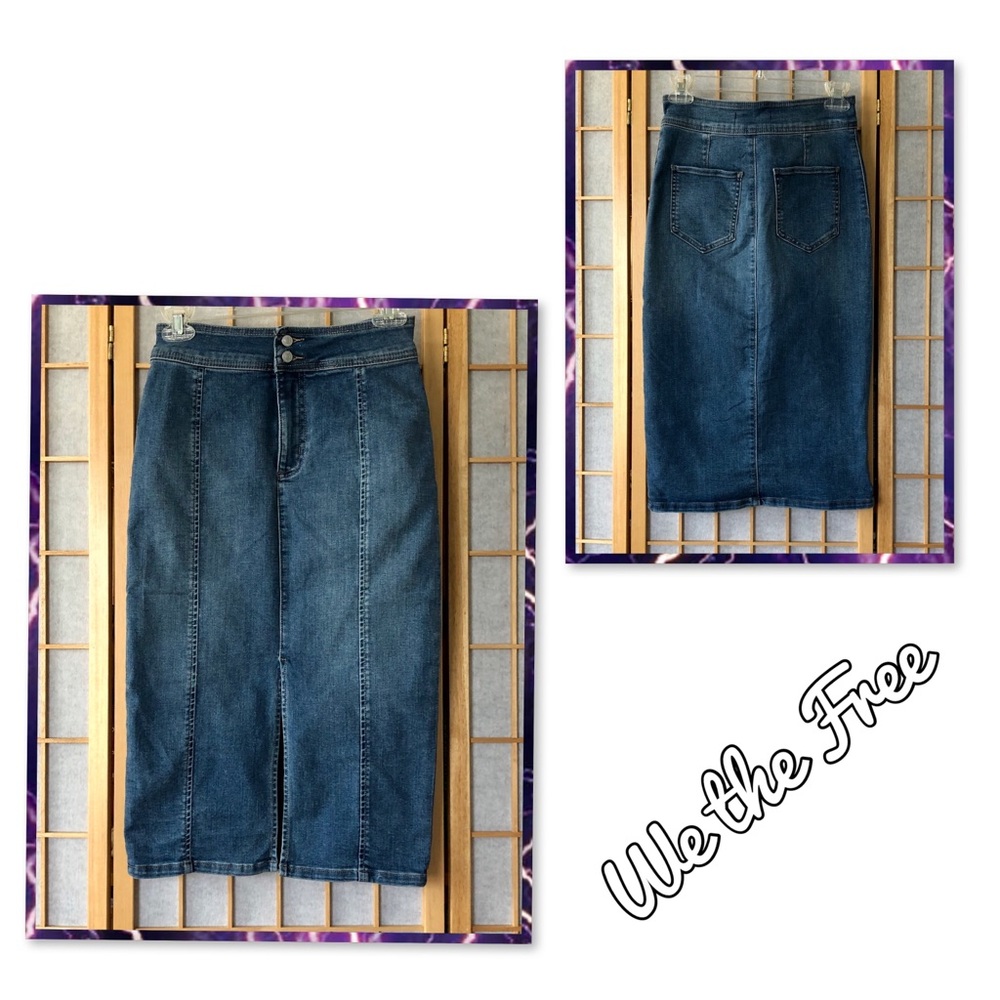 We the Free Denim Pencil Skirt